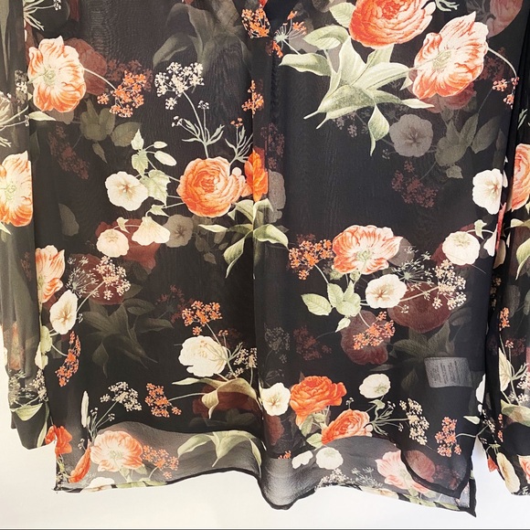 Joie Maurelle Floral Print Silk Blouse Long Sleeve - Picture 8 of 16